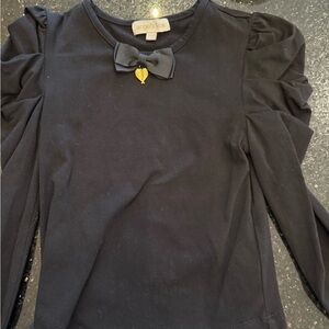 Angel’s Face Black Long Sleeve Top with Bow